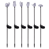 Alpine Clear Acrylic/Metal Garden Friends Solar Garden Stake (Pack of 20)