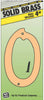 Hy-Ko 4 in. Brass Gold 0 Number Nail-On (Pack of 10)