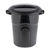 Trash Can, Molded Black, 20-Gal. (Pack of 5)