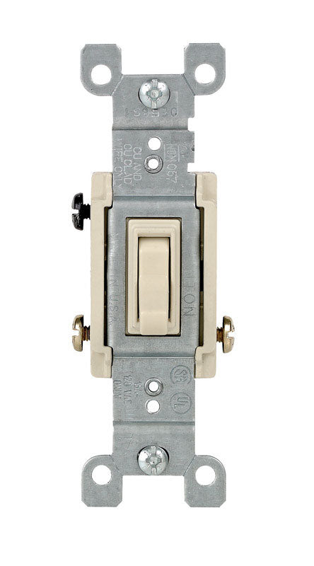 Leviton 15 amps Toggle Switch Ivory 1 pk (Pack of 10)