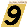 Hy-Ko 3-1/2 in. Black Aluminum Number 9 Self-Adhesive 1 pc. (Pack of 10)