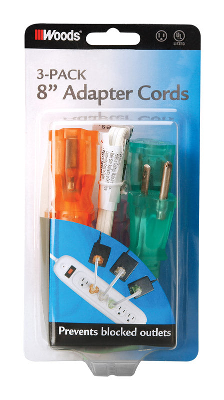 Southwire Woods 0.67 ft. L 3 outlets Adapter Cords Assorted
