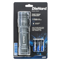 Dorcy DieHard 2000 lm Gray LED Flashlight AA Battery