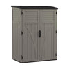 Suncast Gray Plastic Vertical Storage Shed 4 W x 3 D ft. with Floor Kit