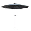 Living Accents 9 ft. Tiltable Gray Market Umbrella