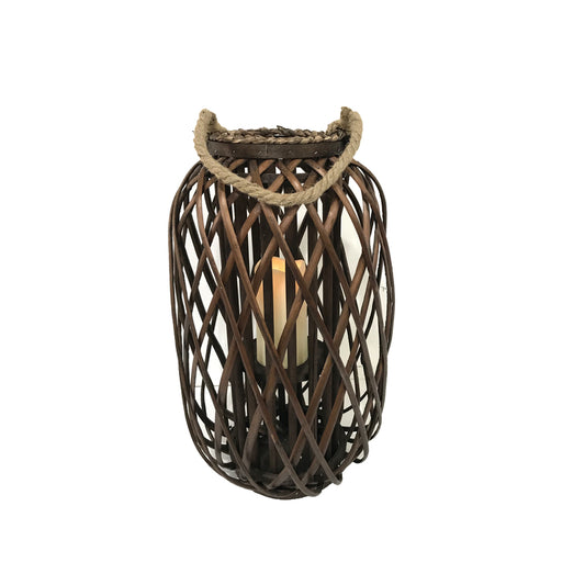 Infinity 20 in. Wood Willow Hanging Lantern Brown (Pack of 2)