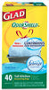 Glad ForceFlex 13 gal Fresh Scent Tall Kitchen Bags Drawstring 40 pk (Pack of 6)