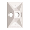 Red Dot Rectangle Die-Cast Zinc 1 gang Weatherproof Cover
