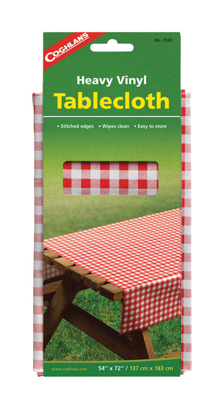 Coghlan's Red Vinyl Tablecloth 4.5 in. L X 6 in. W