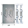 Sigma Electric Square Die-Cast Metal 2 gang 4.84 in. H X 4.84 in. W Toggle Switch and Cover