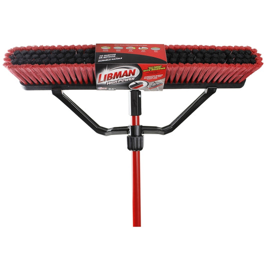 Libman High Power Plastic 24 in. Push Broom with Squeegee
