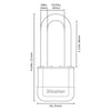 Master Lock Elite 2 in. W X 4.75 in. L Laminated Steel 5-Pin Cylinder Padlock