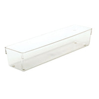 iDesign Linus 3 in. H X 4 in. W X 16 in. D Plastic Drawer Organizer