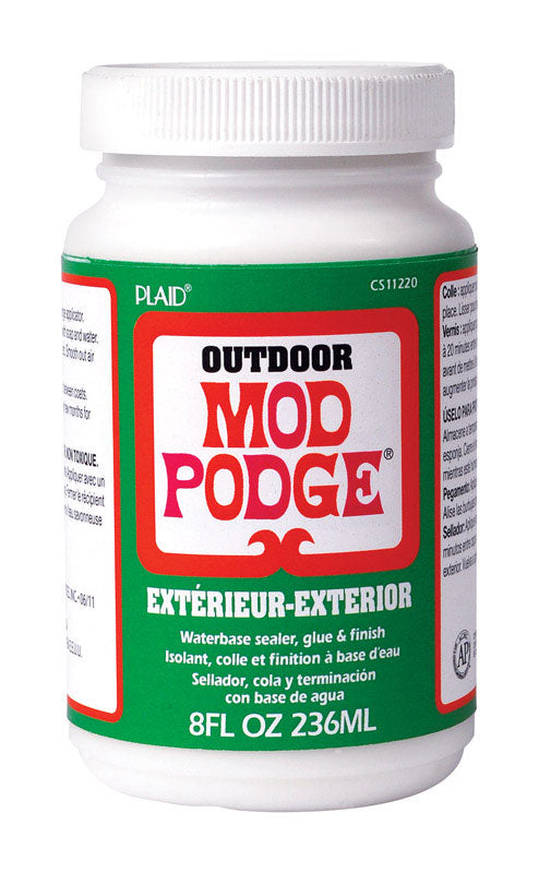 Plaid Mod Podge White Glue High Strength Outdoor Decoupage 8 oz. (Pack of 3)
