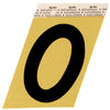 Hy-Ko 3-1/2 in. Black Aluminum Number 0 Self-Adhesive 1 pc. (Pack of 10)