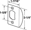 Prime-Line 2-1/4 in. H X 1-7/16 in. L Chrome Steel Latch Strike Plate - Deal of The Week