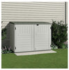 Suncast The Stow-Away Plastic Horizontal Storage Shed 5 x 4 ft. with Floor Kit