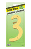 Hy-Ko 4 in. Brass Gold 3 Number Nail-On (Pack of 10)