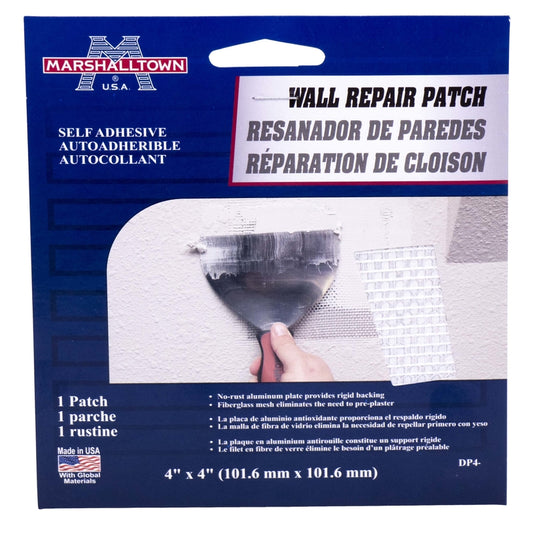 Marshalltown Aluminum Drywall Patch Kit 4 in. W X 4 in. L