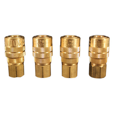 Air Compressor Coupler, M-Style, 1/4-In. FNPT, 4-Pk.