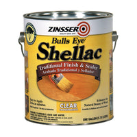 Zinsser Bulls Eye Gloss Clear Oil-Based Shellac Finish and Sealer 1 gal (Pack of 2)