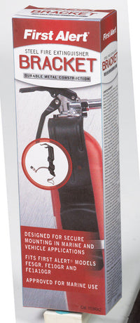First Alert Black Steel Fire Extinguisher Bracket 3.63 in. L 2.5 lb - Open Box