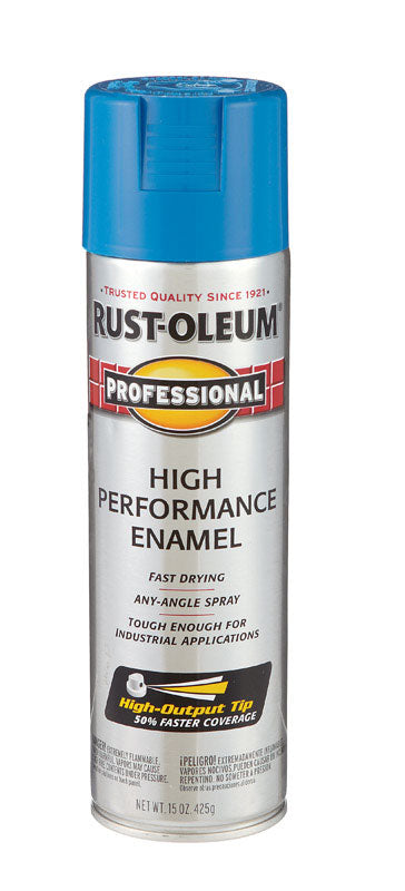 Rust-Oleum Professional Safety Blue Spray Paint 15 oz. (Pack of 6)