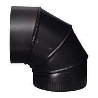 Imperial Manufacturing Group Bm0016 8 Black 90° Adjustable Stovepipe Elbow  (Pack Of 4)