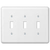 Amerelle Devon White 3 gang Stamped Steel Toggle Wall Plate 1 pk - Deal of The Week
