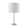 Globe Electric 19 in. Matte Brass White Table Lamp