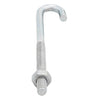 Hampton Small Zinc-Plated Silver Zinc 0.6875 in. L J-Bolt 125 lb. 1 pk (Pack of 10)