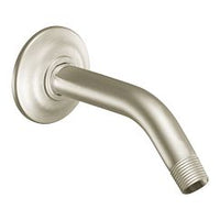 Brushed nickel shower arm