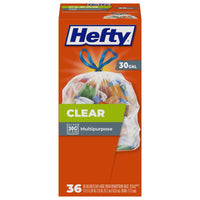 Hefty 30 gal No Scent Trash Bags Drawstring 36 pk (Pack of 6)