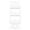 Monster Just Hook It Up White 4 gang Plastic Keystone Wall Plate 1 pk