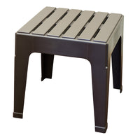 Adams Big Easy Square Brown Polypropylene Stackable Side Table - Deal of The Week