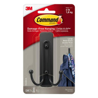 3M Command 2 in. L Matte Black Metal Large Double Hook 4 lb. cap. 1 pk - Deal of The Week