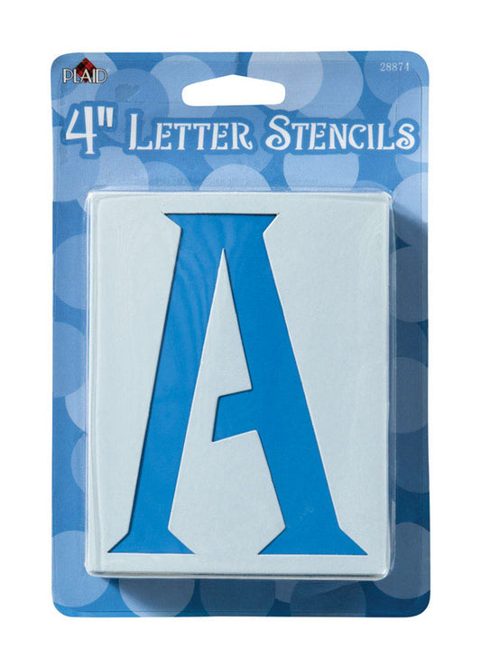 Plaid 4 in. Card Stock Letters Stencil 48 pk (Pack of 3)