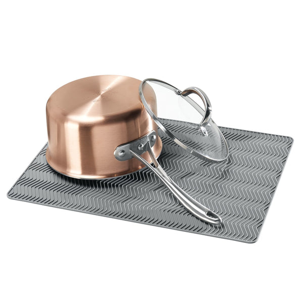Tapete seco gris grande 12 x 16 pulgadas