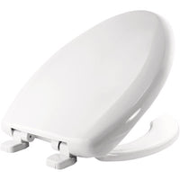 Bemis Elongated White Plastic Toilet Seat