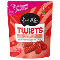 Darrell Lea Twists Strawberry Licorice Bites 10 oz (Pack of 8)