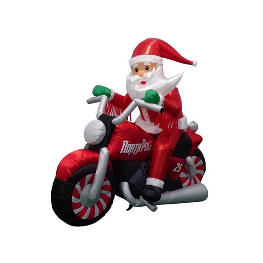 Gemmy Airblown LED Santa on Motorcycle 7 ft. Inflatable