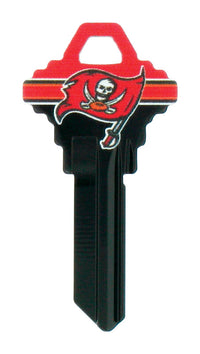 Hillman Tampa Bay Buccaneers Painted Key House/Office Universal Key Blank Single sided (Pack of 6)