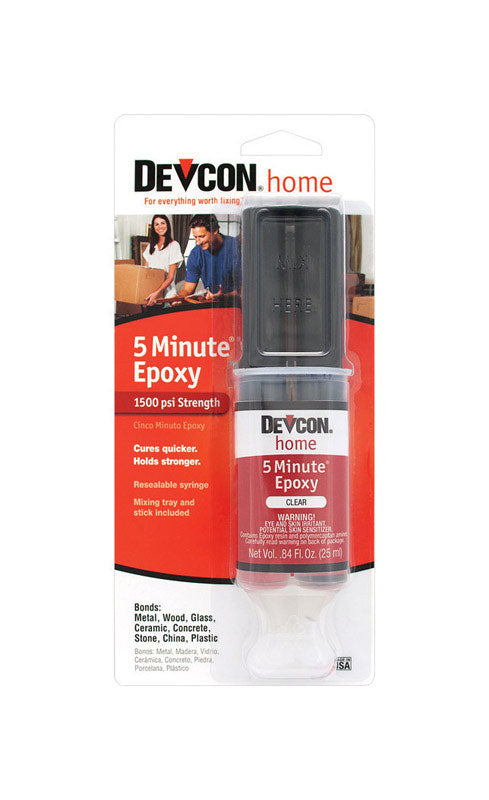Devcon Home 5 Minute High Strength Epoxy 0.84 oz. (Pack of 6)