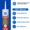 GE Silicone 2 Clear Silicone 2 Kitchen and Bath Silicone 10.1 oz. (Pack of 12)