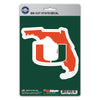 University of Miami Team State Decal Sticker