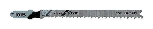 Bosch 4 in. Carbon Steel T-Shank Ground teeth and taper ground back Jig Saw Blade 10 TPI 5 pk