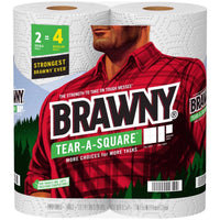 Brawny Tear-A-Square Paper Towels 120 sheet 2 ply 1 pk (Pack of 12)