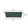 Bloem Dayton 6.87 in. H X 24 in. W Plastic Ocean Series Window Box Turtle Green