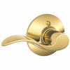 Schlage Accent Bright Brass Dummy Lever Left Handed