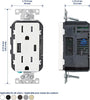 Leviton Decora 15 amps 125 V Type A/C Duplex Brown Outlet and USB Charger 5-15R 1 pk